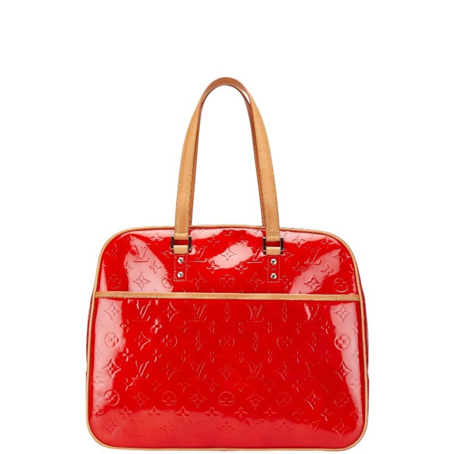 Louis Vuitton Monogram Vernis Sutton Tote/Shoulder Bag M91080 Rouge Red Patent Leather
