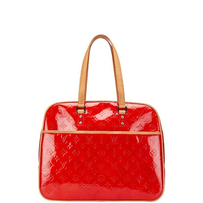 Louis Vuitton Monogram Vernis Sutton Tote/Shoulder Bag M91080 Rouge Red Patent Leather