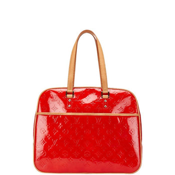 Louis Vuitton Monogram Vernis Sutton Tote/Shoulder Bag M91080 Rouge Red Patent Leather