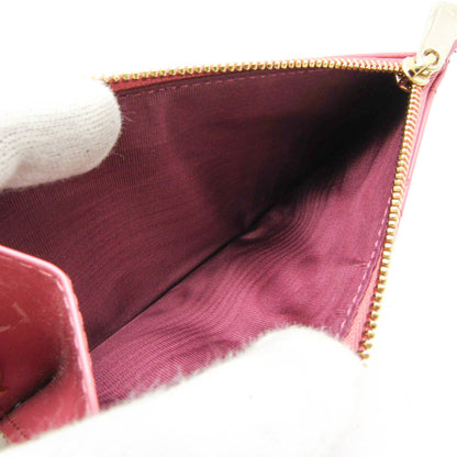 Christian Dior Lady Dior Cannage Coin Case S0478Ovrb Patent Leather Card Case Pink