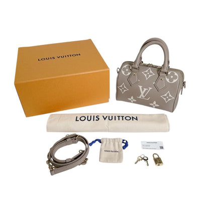 Louis Vuitton Monogram Empreinte Speedy Bandouliere 20 Shoulder Bag M46575 Tourterelle Crme