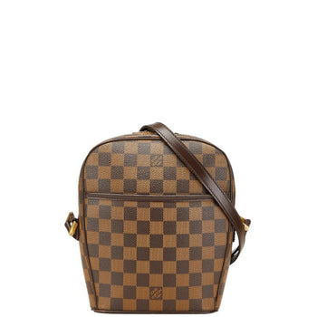Louis Vuitton Damier Ipanema Pm Crossbody Shoulder Bag N51294 Brown Leather