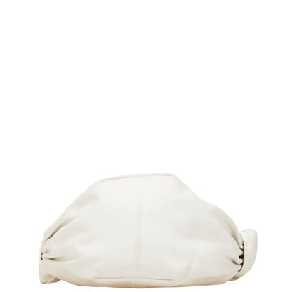 Bottega Veneta Double Knot Handbag In White Leather