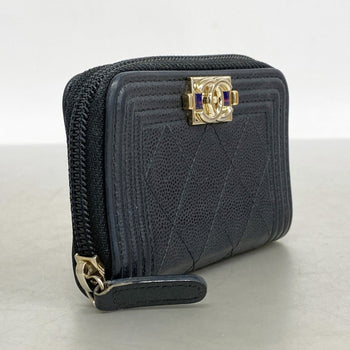 Calfskin Chanel Coin Purse/ Coin Case Grained