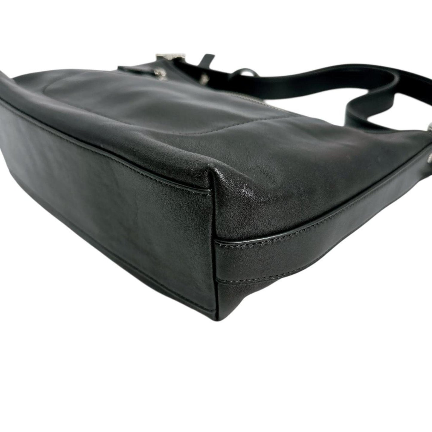 Coach Shoulder Bag Tote Tassel Legacy Leather 25355 Black