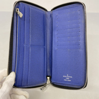 Louis Vuitton Taiga Rama Zippy Wallet Vertical M30447 Cobalt