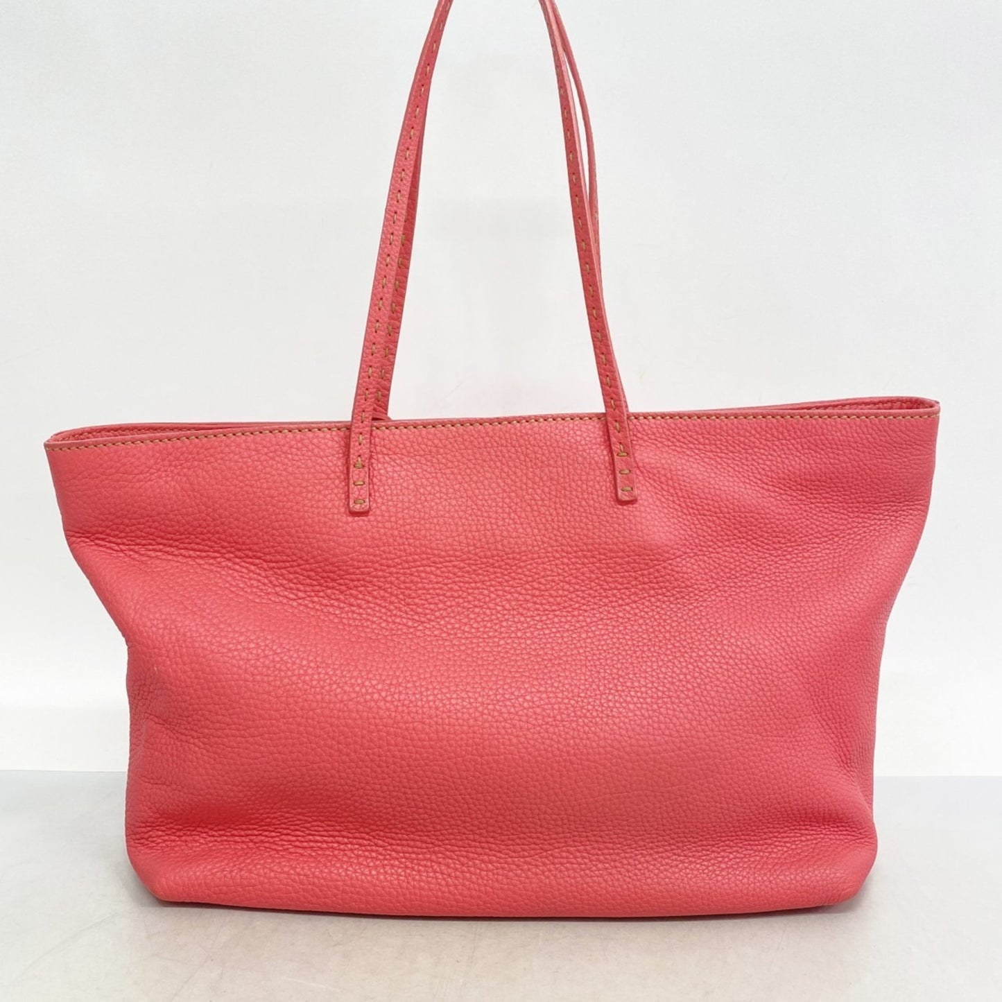 Fendi Selleria Leather Tote Bag In Pink