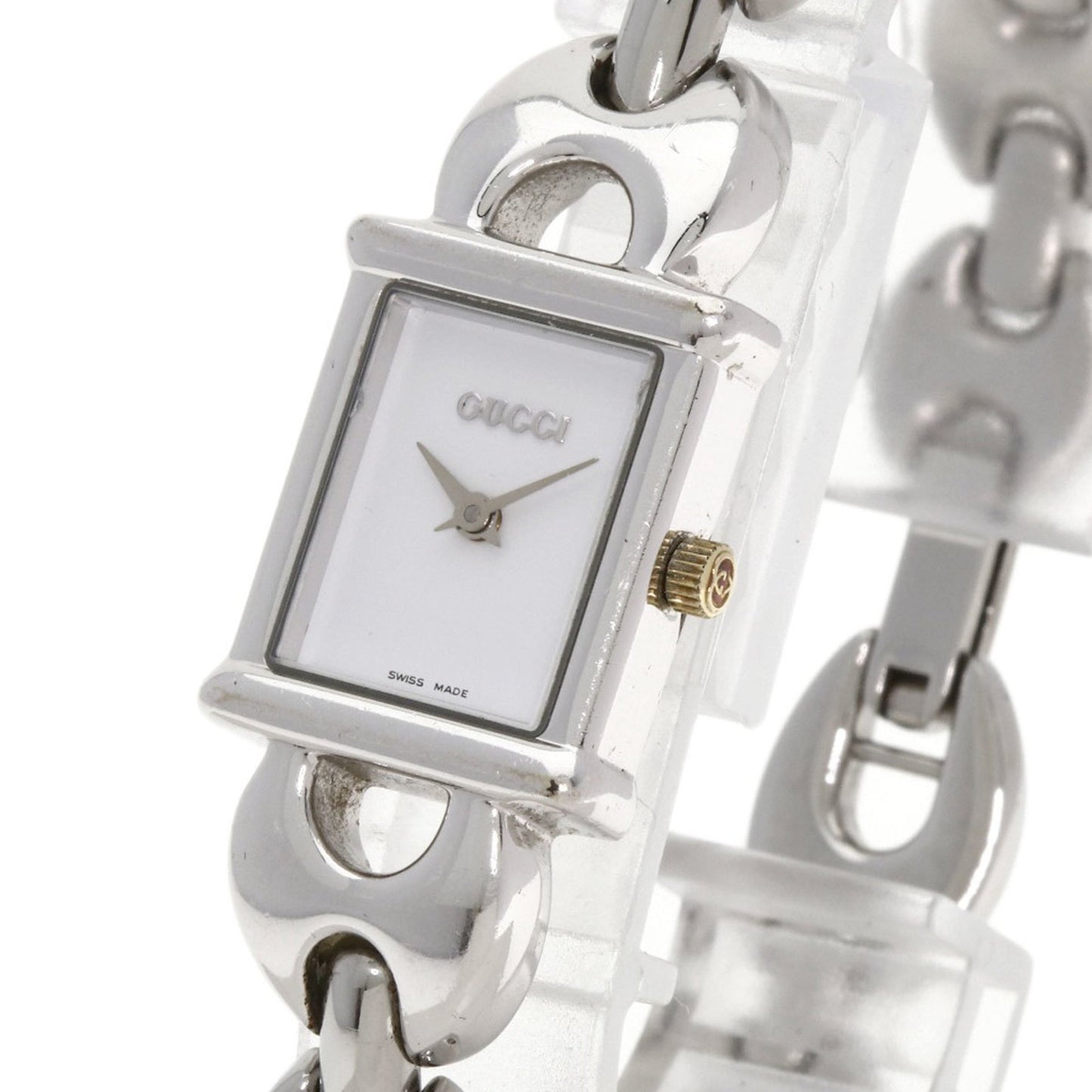 Gucci 1800L Square Face Watch Stainless Steel/Ss