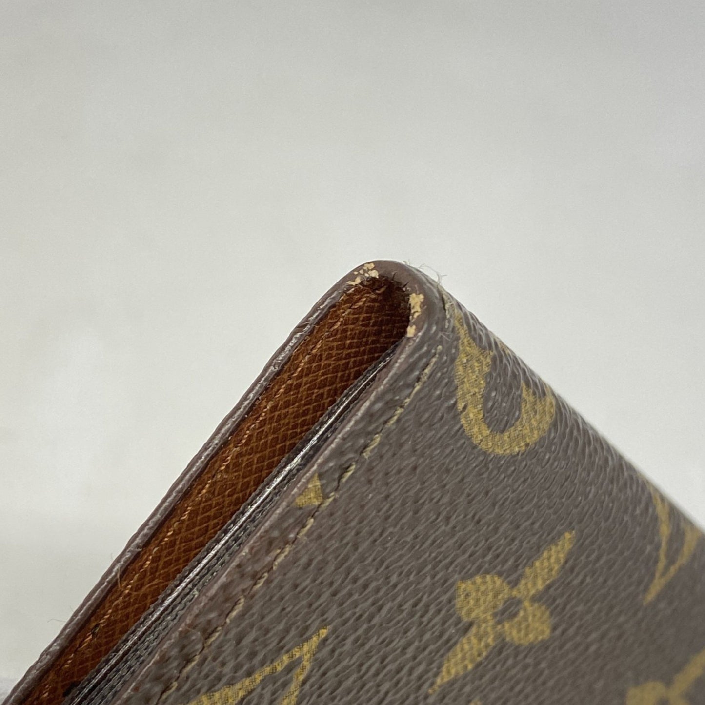 Louis Vuitton Monogram Porte Carte Credit Pression Business Card Case M60937 Brown