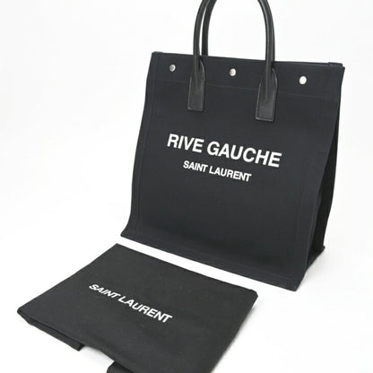 Saint Laurent Saint Laurent Rive Gauche Tote Bag 632539 Canvas Black S-157033
