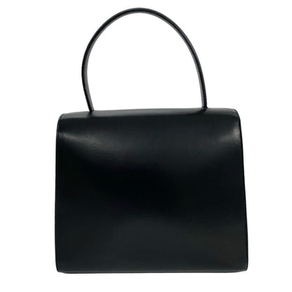 Celine Triomphe Logo Hardware Calfskin Leather Handbag Mini Tote Bag Black 254-2