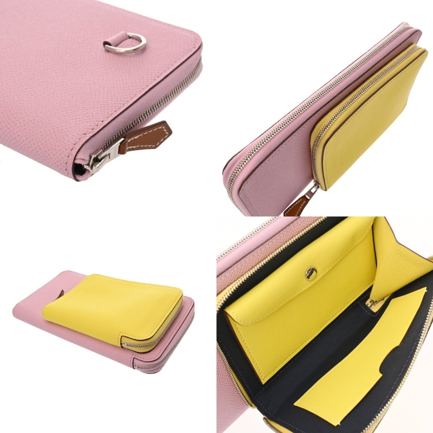 Hermes Nouveau To Go Lime Mauve Sylvestre B Stamp (Circa 2023) Women'S Swift Epson Long Wallet