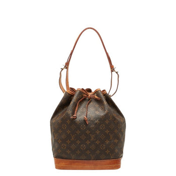 Louis Vuitton Monogram Noe One-Shoulder Bag M42224 Brown Leather