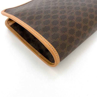 Celine Clutch Bag F-21553 Brown Beige Macadam Pouch Second Pvc Leather M16/2 Celine
