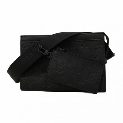 Louis Vuitton Shoulder Bag Monogram Appliqu Shadow Gaston Wearable Wallet M81115 Noir