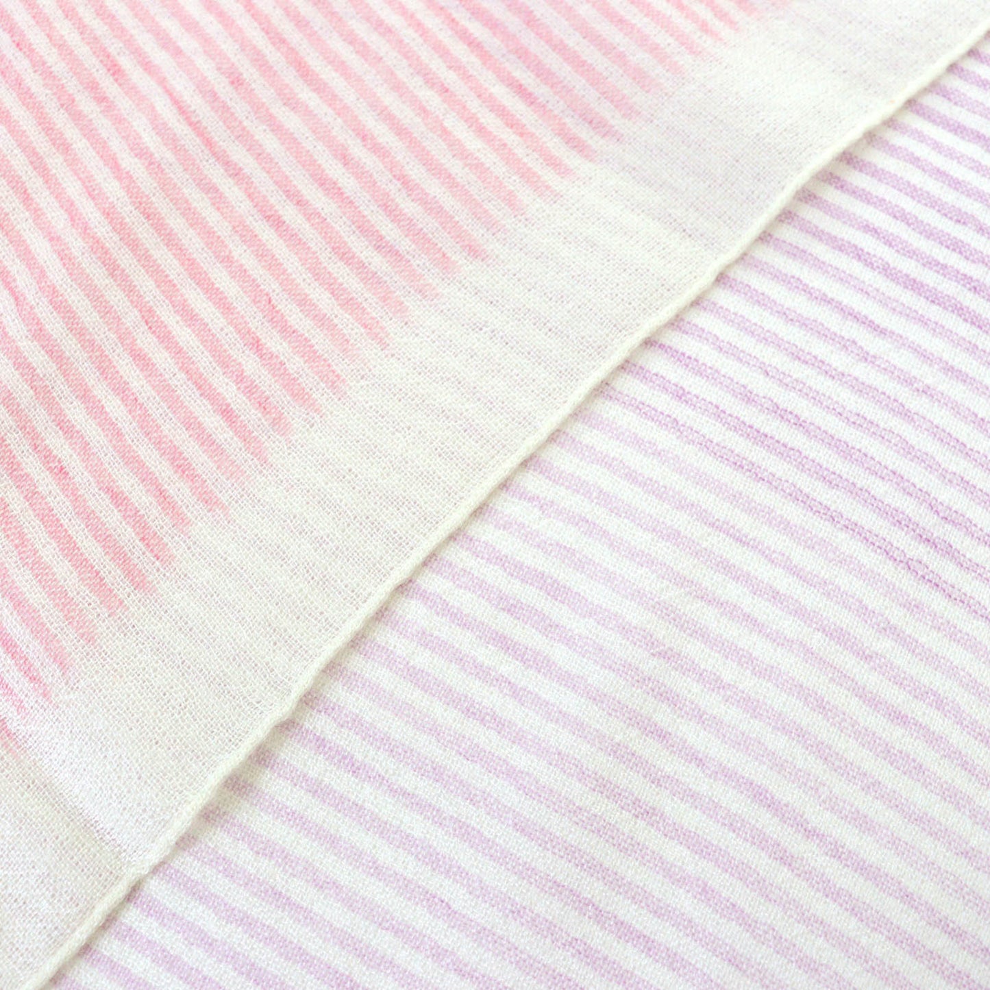 Hermes 100% Cashmere Multi-Stripe Mini Fringe Large Shawl/Stole In Multicolor