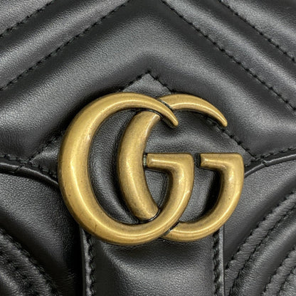 Gucci Gg Marmont Shoulder Bag 547260 Leather Black