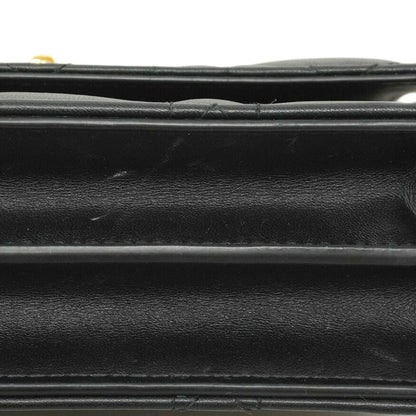 Christian Dior Cannage Miska 12 Shoulder Bag In Black Leather
