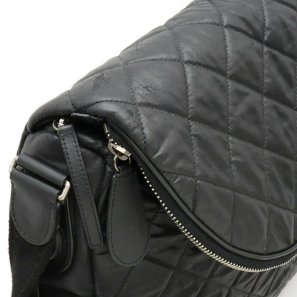 Chanel Coco Cocoon Shoulder Bag Quilted Nylon Leather Black A66507