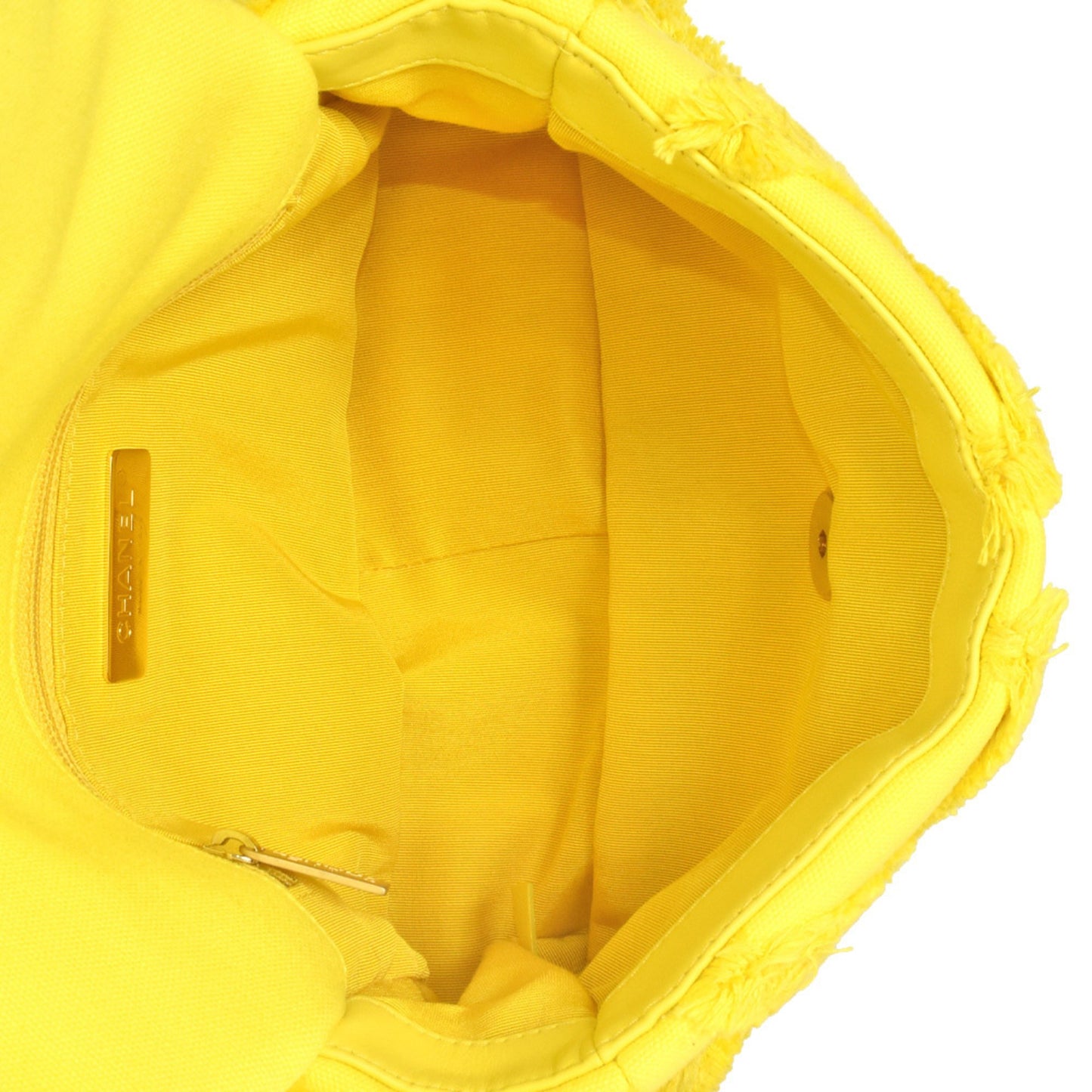 Chanel 19 Matelasse Chain Shoulder Bag No. 30 Canvas Leather Yellow