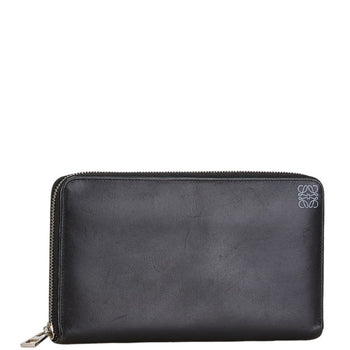 Loewe Anagram Long Wallet Black Leather