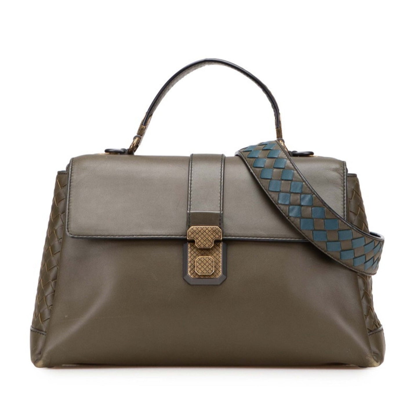 Bottega Veneta Intrecciato Piazza Handbag/Shoulder Bag