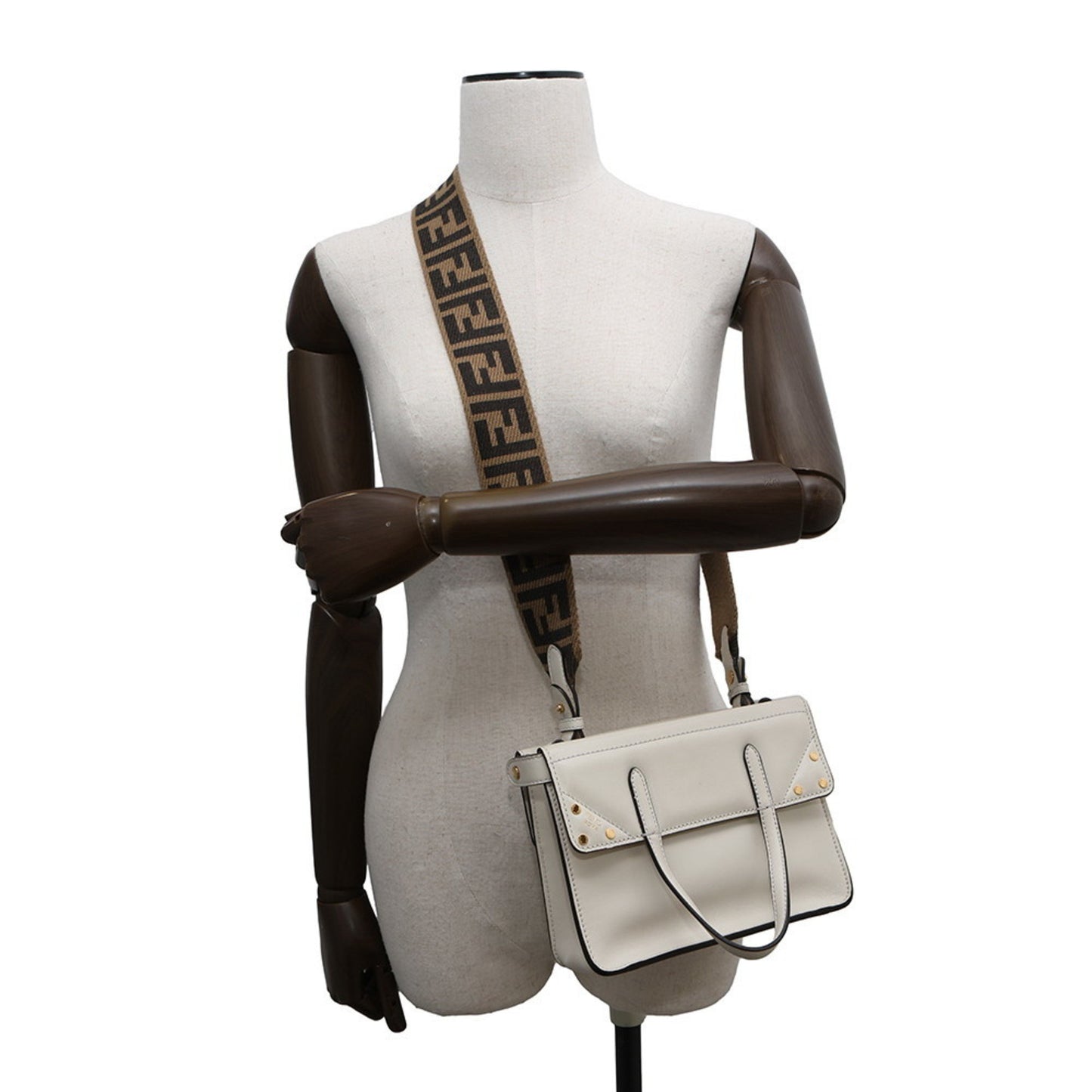Fendi Flip Small Handbag 8Bt306 Fendi 2-Way White