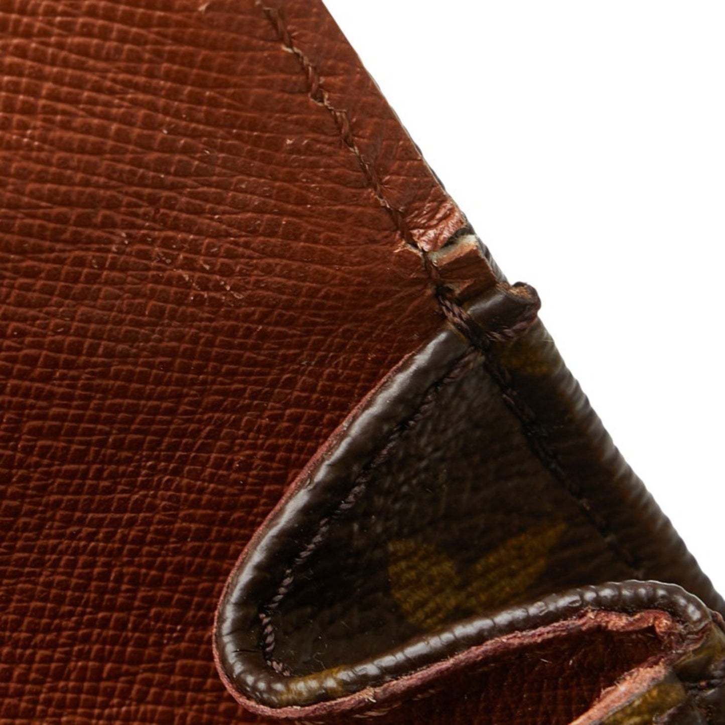 Louis Vuitton Monogram Mini Cartouchiere Crossbody Shoulder Bag M51254 Brown Leather