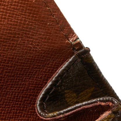 Louis Vuitton Monogram Mini Cartouchiere Crossbody Shoulder Bag M51254 Brown Leather