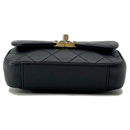 Chanel Waist Bag 19 Matelasse Coco Mark Leather Chanel Black