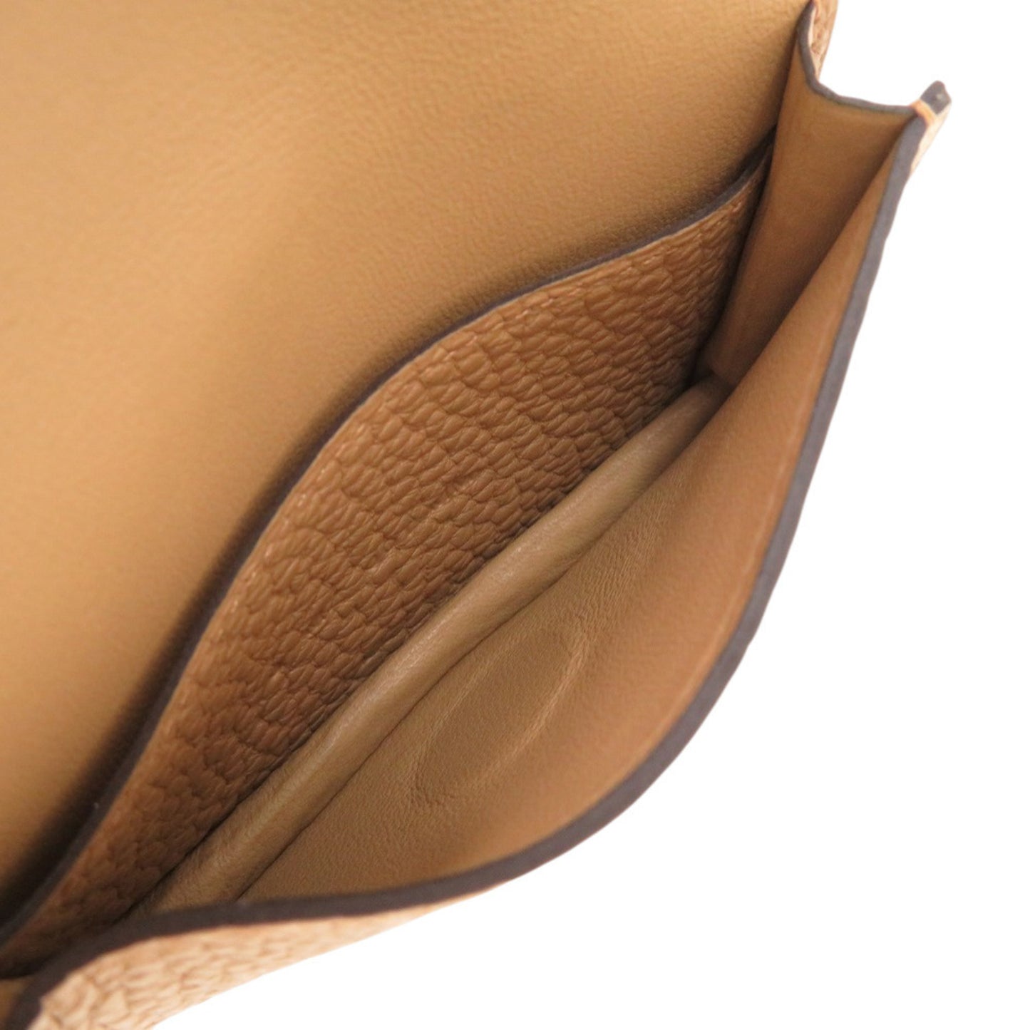 Unused Herms Dogon Togo Chai Silver Hardware U Stamp (Made In 2022) Card Case 1386 Hermes