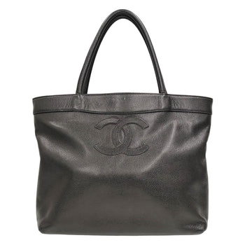 Chanel Caviar Skin Tote In Black