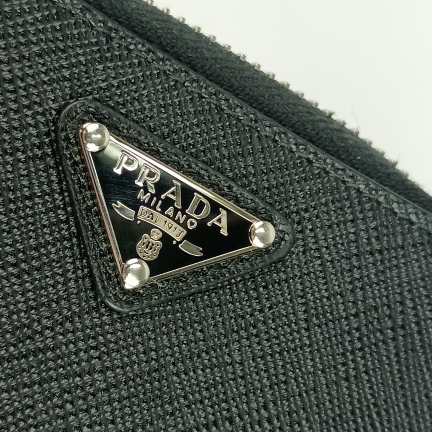 Prada Prada Shoulder Pouch Saffiano Mini 2Tt105 Black Leather