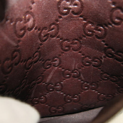 Gucci Shoulder Bag Guccissima 141863 Dark Brown Leather Pochette Crossbody Gg