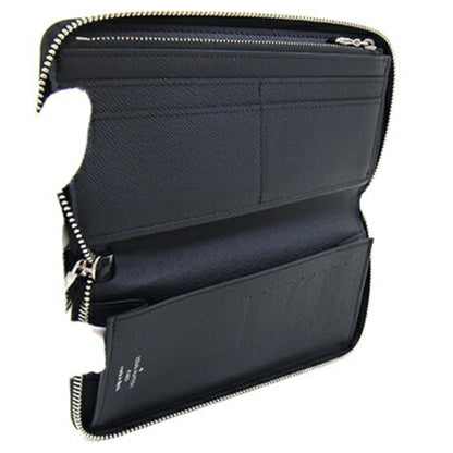 Louis Vuitton Taiga Zippy Wallet Vertical Round Long M30731 Gray Black