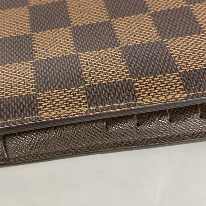 Louis Vuitton Damier Portefeuille Brazza Long Wallet N60017 Ebene