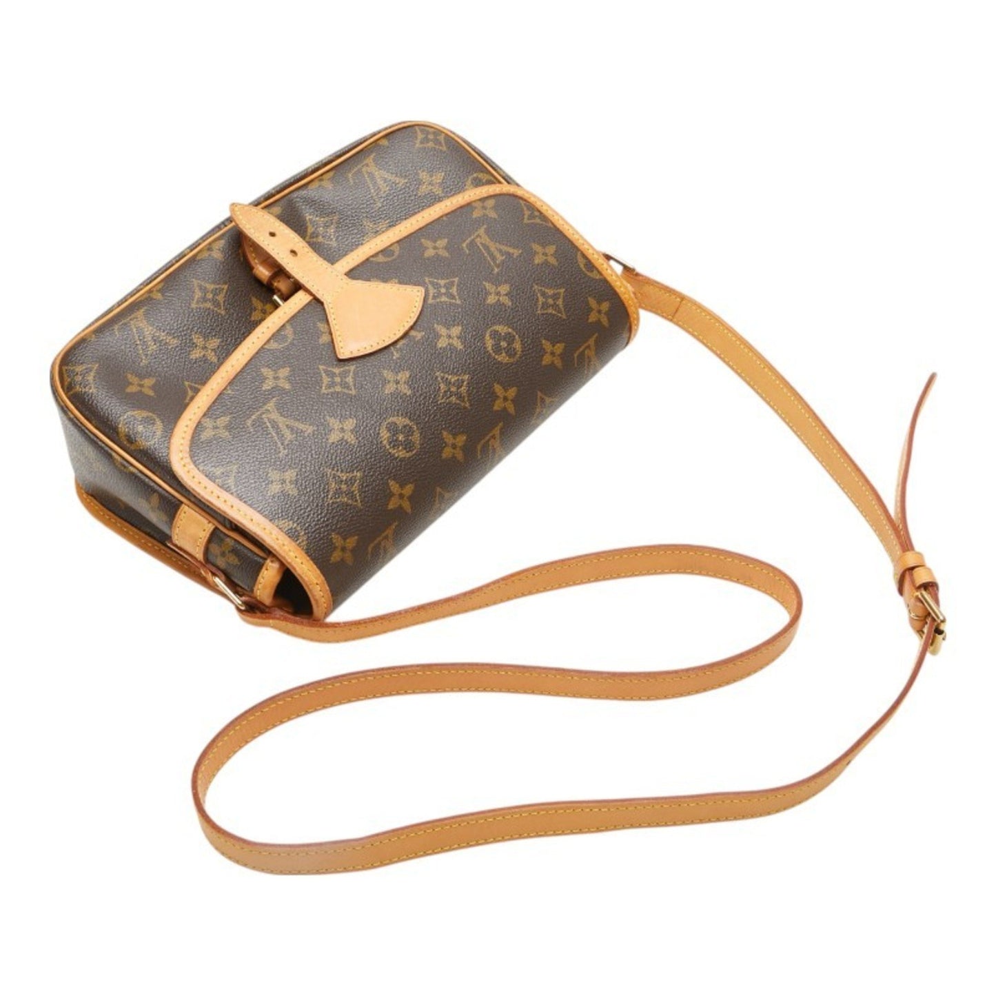 Louis Vuitton Monogram Sologne Shoulder Bag M42250 Brown Leather