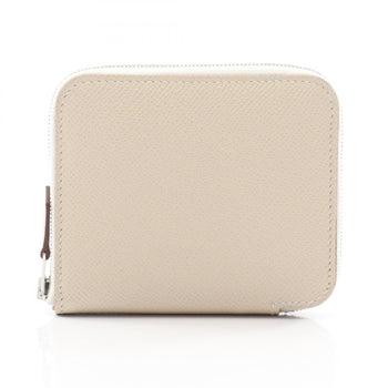 Hermes Herms Azap Compact Silkin Round Wallet In Calfskin Leather (Veau Epsom Leather) For Women