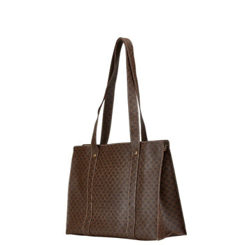 Celine Macadam Handbag Tote Bag Brown Pvc Leather