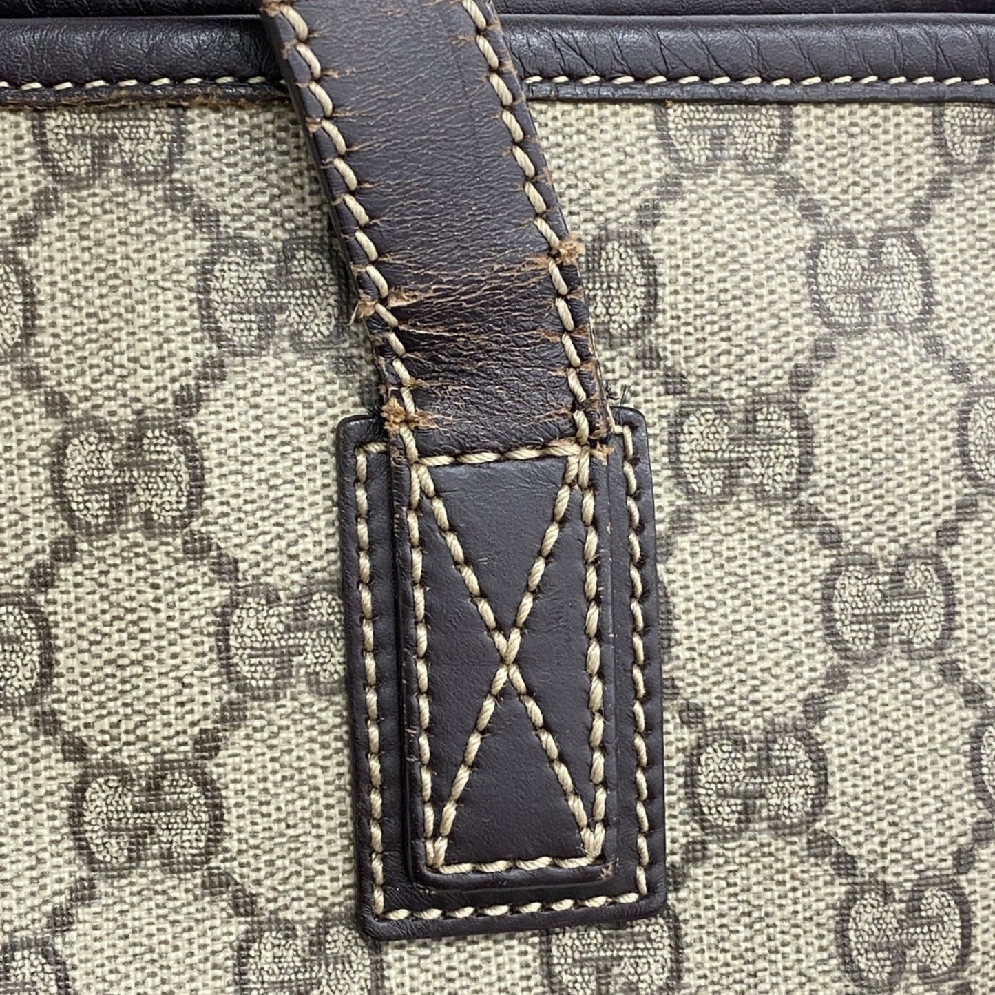 Gucci Gg Supreme Tote Bag 211137 Beige Brown