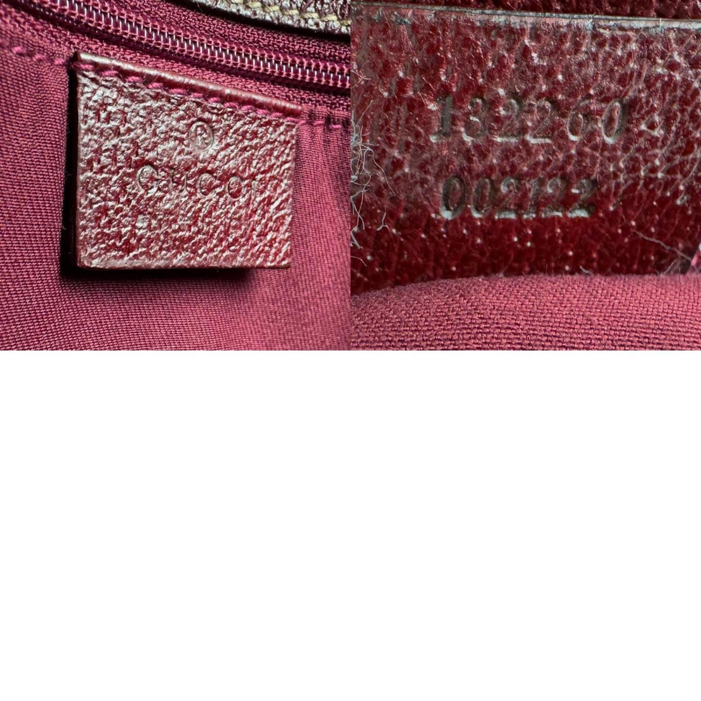 Gucci Gg Canvas And Leather Handbag In Bordeaux Brown