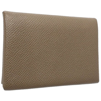 Hermes Hermes Wallet/Coin Case B956016 Calvi Duo B Stamped Epsom Leather Etoupe 181206