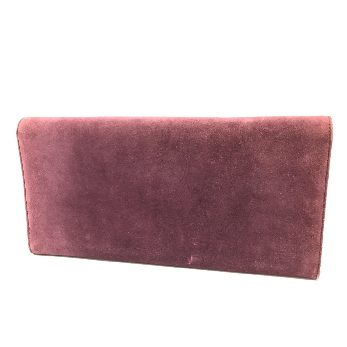 Bvlgari Bvlgari Bag Logo Flap Clutch Suede