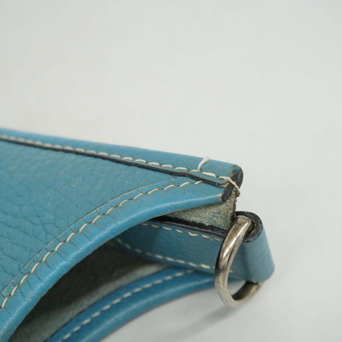 Hermes Herms Evelyn Pm 1 Shoulder Bag In Taurillon Clemence Blue Jean