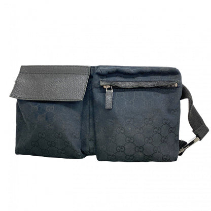 Gucci Waist Bag Gg Canvas 28566 Black
