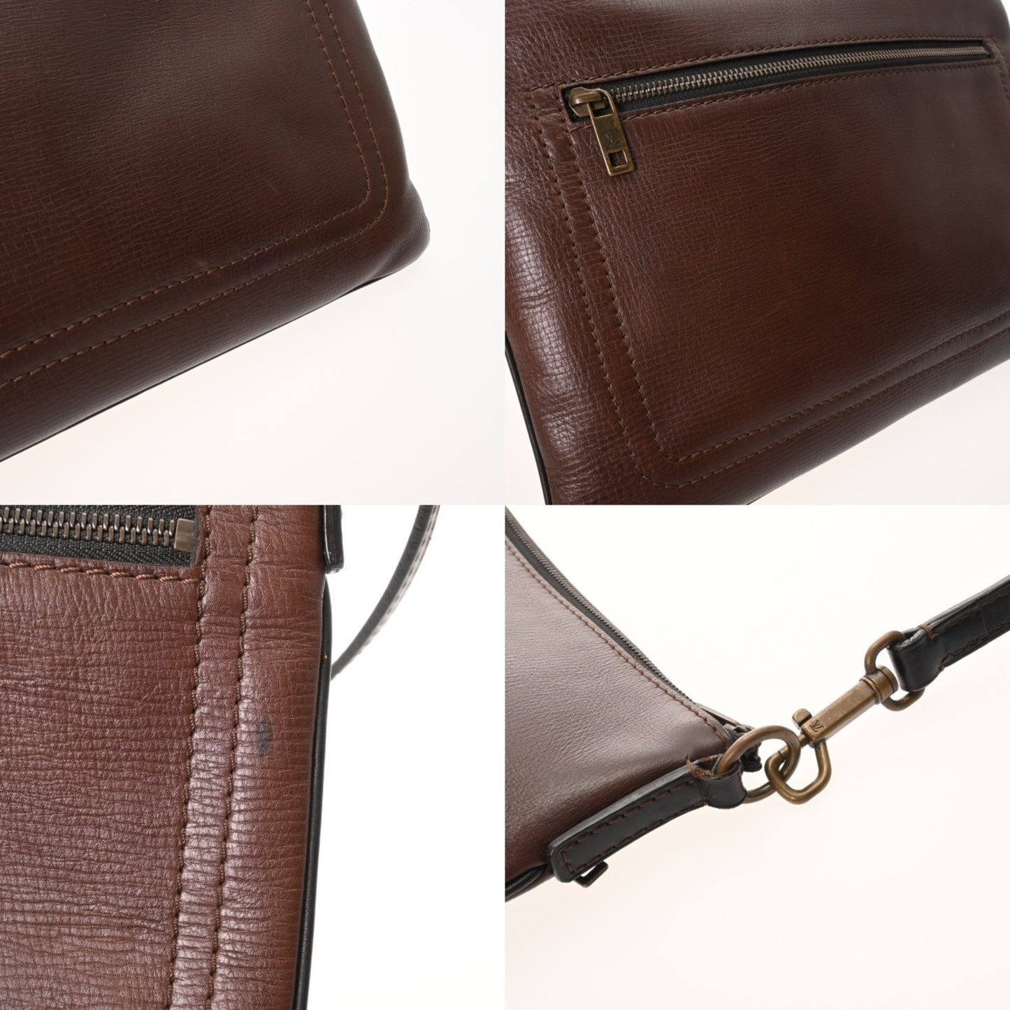 Louis Vuitton Utah Sac Plat Cafe M92073 Men'S Leather Shoulder Bag