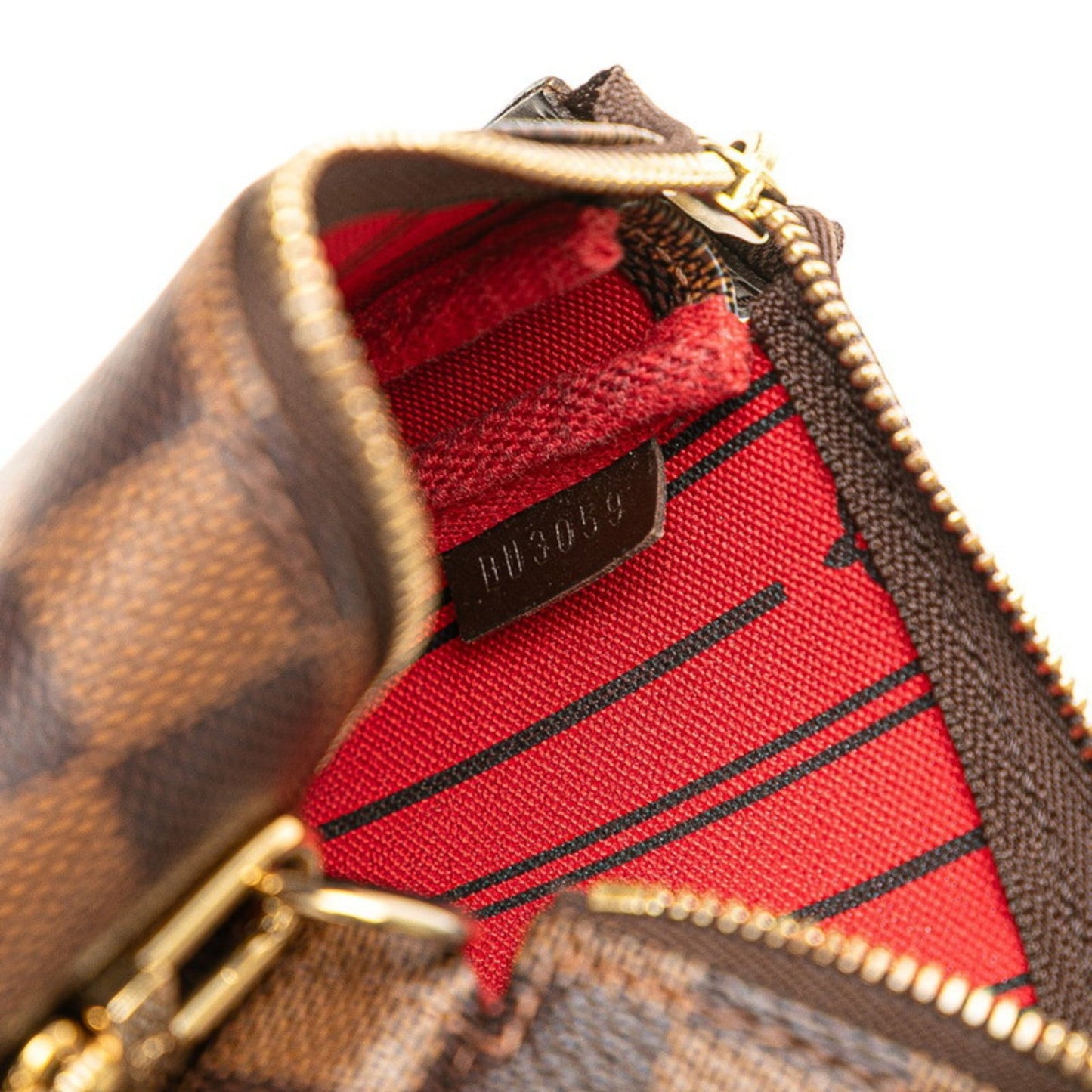 Louis Vuitton Damier Mini Pochette Accessoires T&B Pouch Handbag N58011 Brown