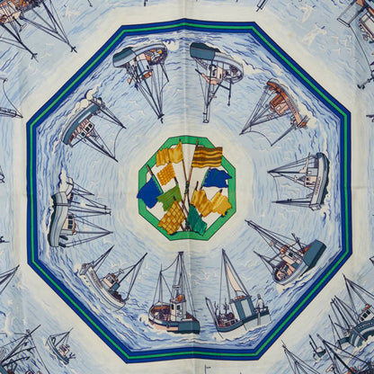 Herms Carr 90 "Retour De Peche" Fishing Boat Returning To Port Scarf