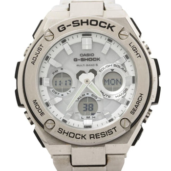 Casio Gshock Gsteel Gstw100 Series Watch (Gstw110D7Ajf) Silver Resin/Stainless Steel