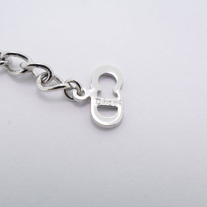 Christian Dior Trotter Metal Necklace In Silver